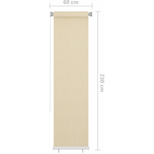  Vanjska roleta za zamračivanje krem 60 x 230 cm HDPE Slike