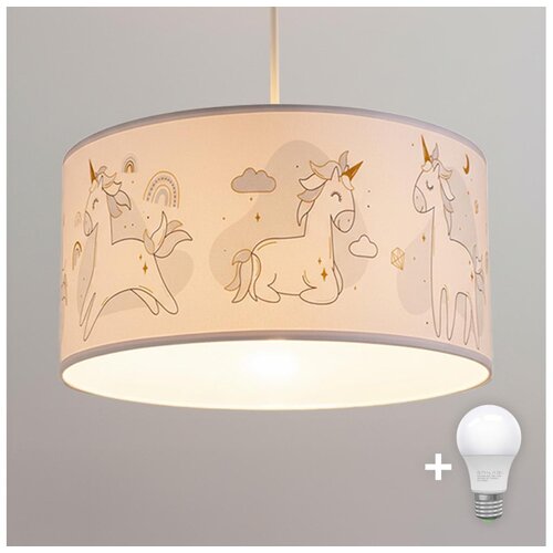  Brilagi -LED Dečiji luster na sajli BOBO 1xE27/10W/230V &Oslash; 35 cm beo/jednorogovi Cene