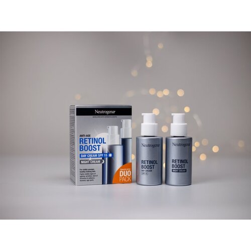 Neutrogena Retinol Boost Duo Pack darovni set dnevna krema za lice Retinol Boost dnevna krema SPF15 50 ml + noćna krema za lice Retinol Boost noćna krema 50 ml za žene Slike