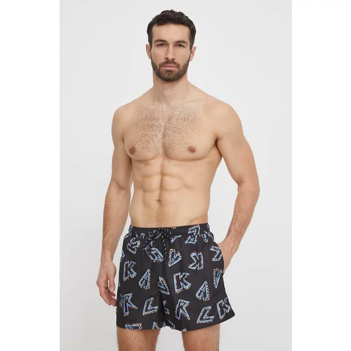 Karl Lagerfeld Kratke hlače za kupanje boja: crna