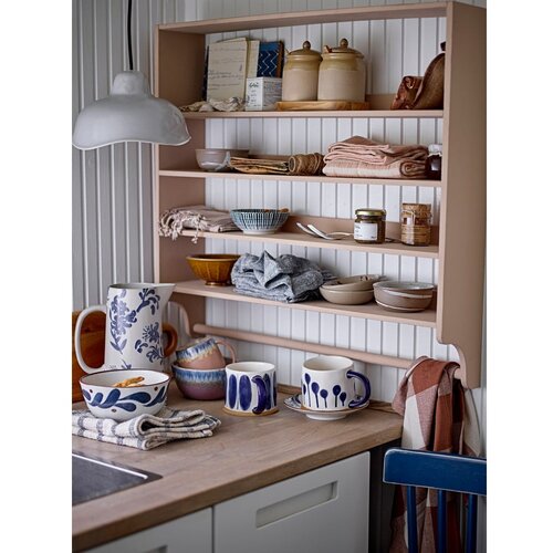 Bloomingville Bele/modre lončene skodelice v kompletu 3 ks 450 ml Linora &amp;ndash; Slike