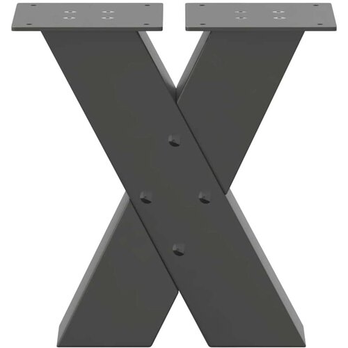  Noge za stolić u obliku slova X 2 kom antracit 30x(30-31) cm Slike