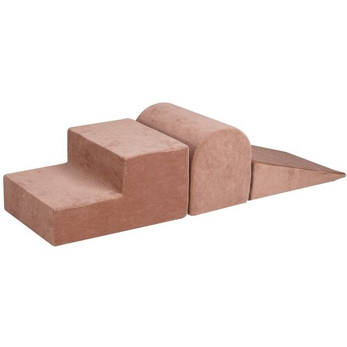 MeowBaby Bež baršunasto pjenasto igralište 45x143x30 cm Montessori - Cijene