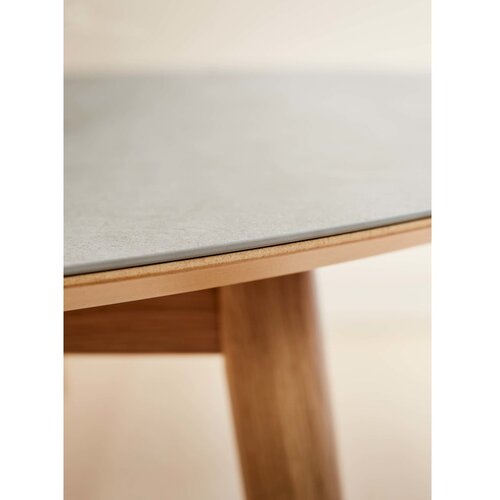Hammel Furniture Okrogla raztegljiva jedilna miza s keramično plo&amp;scaron;čo &amp;oslash; 135 cm Meza &amp;ndash; Slike