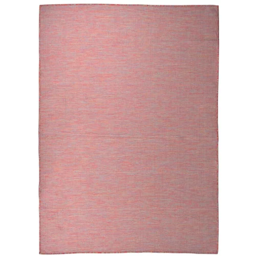 vidaXL Vanjski tepih ravnog tkanja 200 x 280 cm crveni