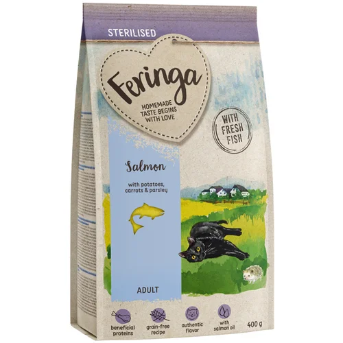 Feringa 2 + 1 gratis! 3 x 400 g suha mačja hrana - Adult Sterilised losos