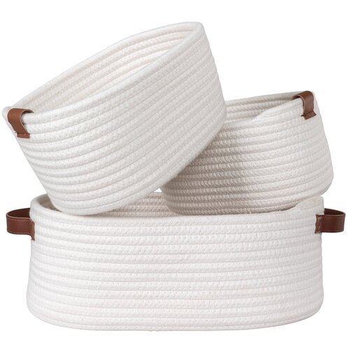 House Nordic Tekstilne ko&amp;scaron;are v kompletu 3 ks za kopalnico 35x25x13 cm Jarana &amp;ndash; Slike