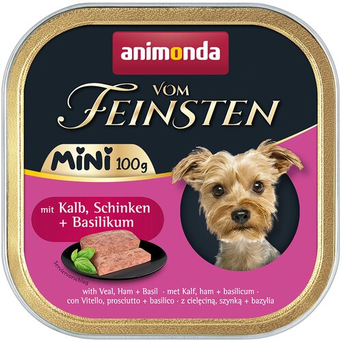 Animonda Varčno pakiranje vom Feinsten Adult Mini, 64 x 100 g - s teletino, šunko in baziliko Cene