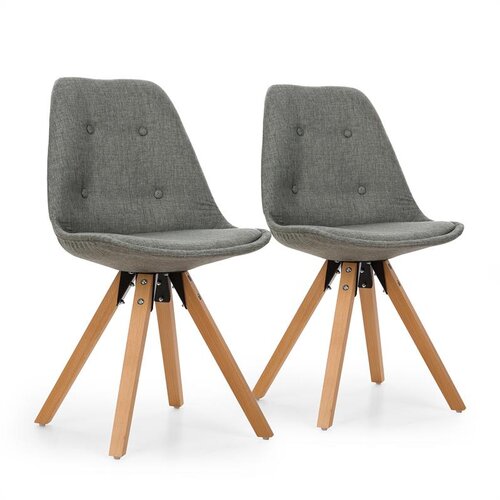 OneConcept Iseo stolica, dvodijelni set, tapecirana PP konstrukcija, drvo breze, sive boje Cijene
