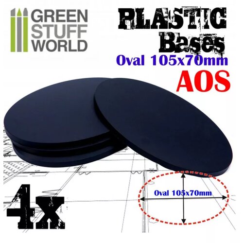 Green Stuff World plastic oval base 105x70mm - PACKx4 Cene