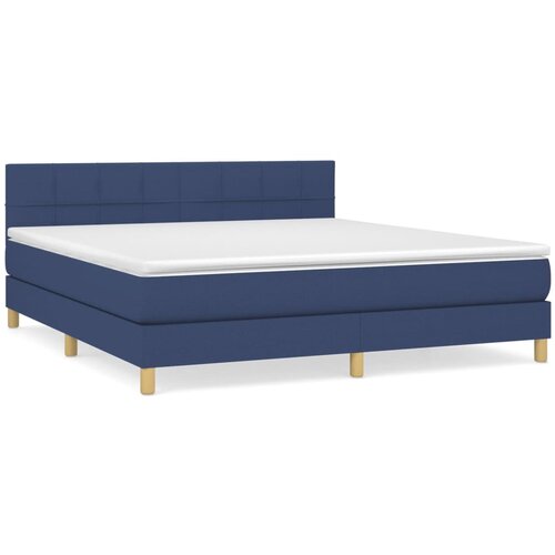 Maison Chic Box spring postelja - Vzmetna postelja z vzmetnico modra 180x200 cm blago SL14797, (21882861) Cene