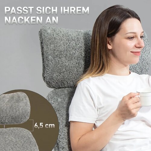  Uredska stolica s podesivim naslonom za glavu ergonomska stolica funkcija nagiba podesiva visina tamno siva Slike
