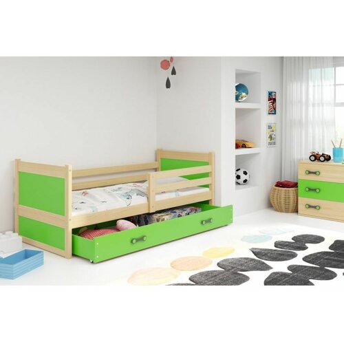 Rico drveni dečiji krevet - bukva - zeleni - 200x90cm XNM63GX Slike