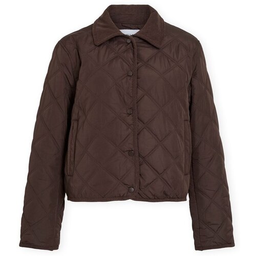 Vila Quilted Jacket Quila L/S - Coffee Bean Smeđa Slike