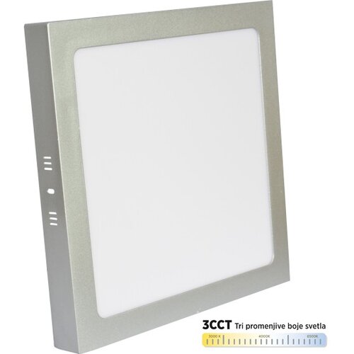 Mitea Lighting nadgradni kvadratni led panel srebrni 24W 3000~6500K mitea M24NK-SIL-CCT Cene