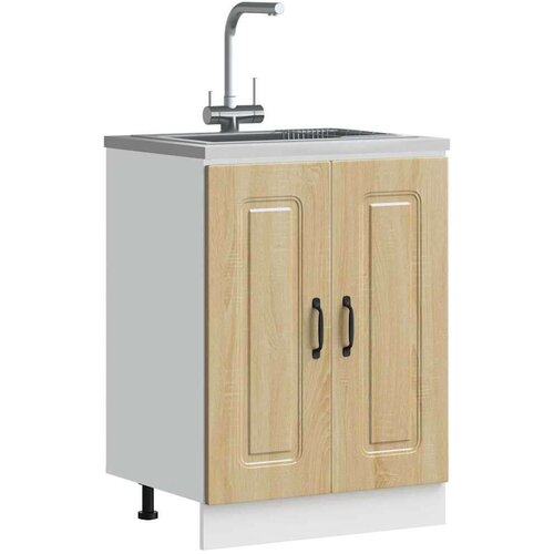 vidaXL Osnovna omarica za umivalnik Kalmar sonoma hrast 60x46x81,5 cm Cene