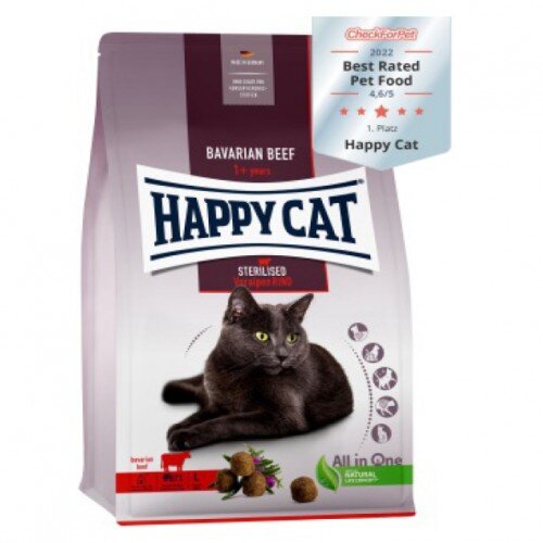 Happy Cat za sterilisane mačke govedina 10kg Cene