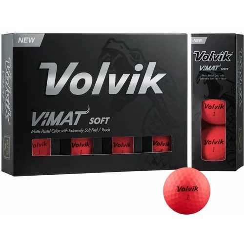 Volvik VIMAT 12 ks Loptice za golf, crvena, veličina