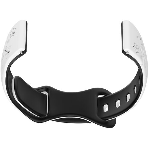 INF Dvobarvni silikonski pa&scaron;ček za uro White+Black 22 mm, (21741668) Cene