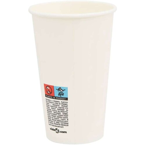 VidaXL papirnate &amp;scaron;alice za kavu s poklopcima 1000 kom 16 oz 400 ml Slike