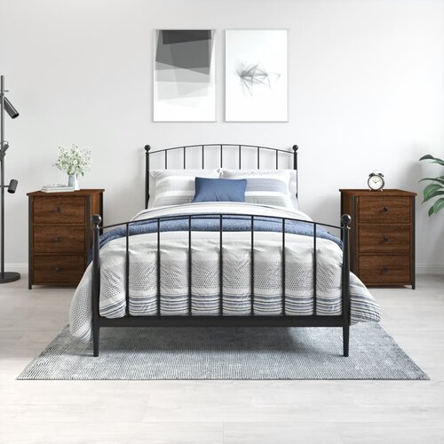 vidaXL Nočna omarica 2 kosa rjav hrast 40x36x60 cm inženirski les Cene