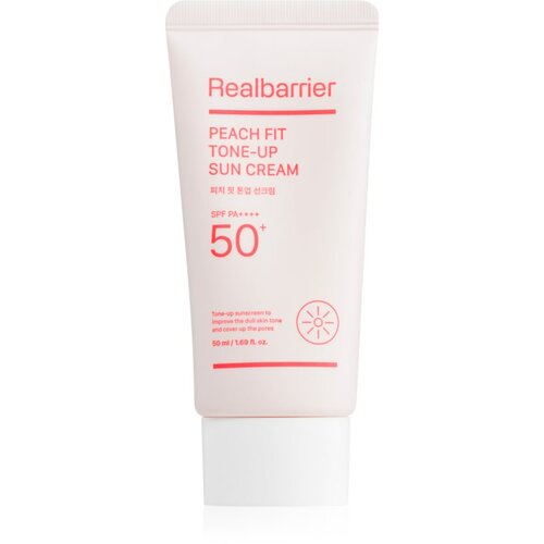 Real Barrier Peach Fit Tone-Up Sun Cream zaščitna tonirana krema za obraz SPF 50+ 50 ml Cene