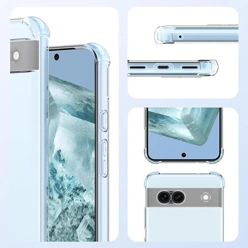 Techsuit Shockproof Clear Silicone prozirna maskica otporna na udarce za Google Pixel 9 Pro Slike
