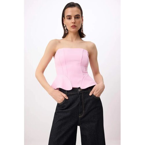 TRENDYOLMILLA Zenski top Tprss26Bs00019, Svetloroze Slike