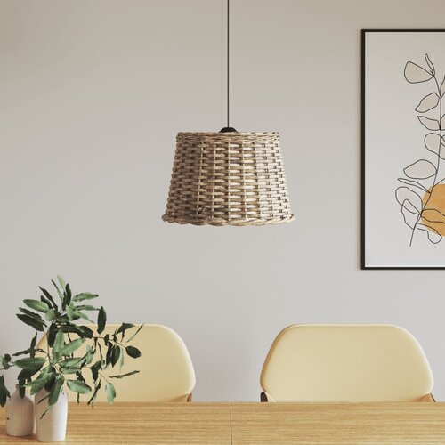 VidaXL Senčilo za stropno svetilko rjavo &amp;Oslash;40x26 cm pleteno Slike