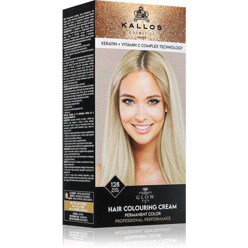 Kallos Glow Lasting Cream Colour permanentna barva za lase odtenek Pearl Blond 60 ml Cene