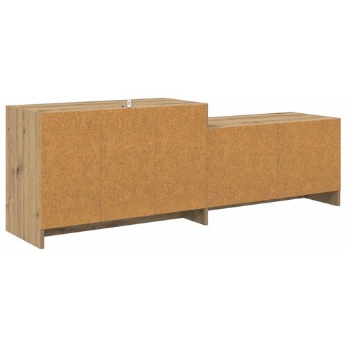  TV komoda 147 x 35 x 50 cm Hrast artisan Prerađeno drvo - Hrast artisan Slike
