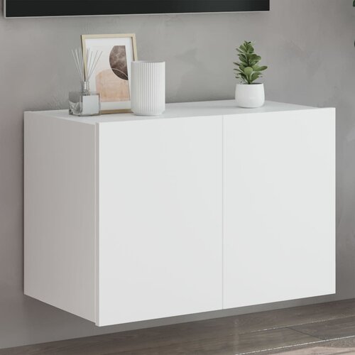 VidaXL Zidni TV ormarić s LED svjetlima bijeli 60 x 35 x 41 cm Slike