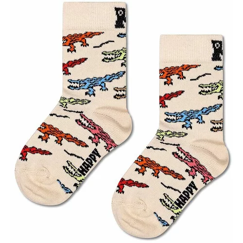 Happy Socks Otroške nogavice Kids Crocodile Sock bež barva