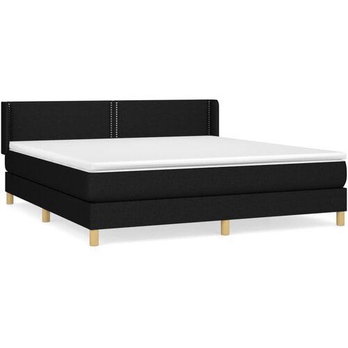 Maison Chic Box spring postelja - Vzmetna postelja z vzmetnico črna 160x200 cm blago SL8330, (21886293) Cene