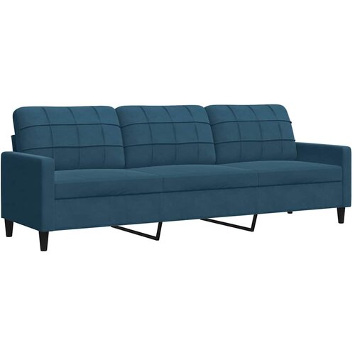  3-dijelni set sofa s jastucima plavi bar&amp;scaron;unasti Slike