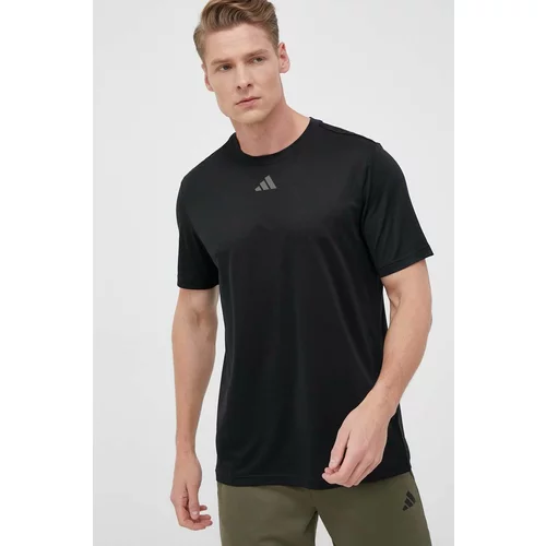 Adidas Kratka majica za vadbo HIIT Slg črna barva