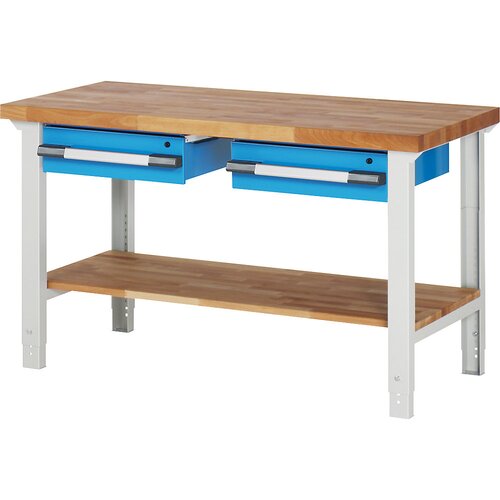 eurokraft pro delovna miza, modularni sistem serije 7, 2 predala 150 mm, šxg 1500 x 700 mm Cene