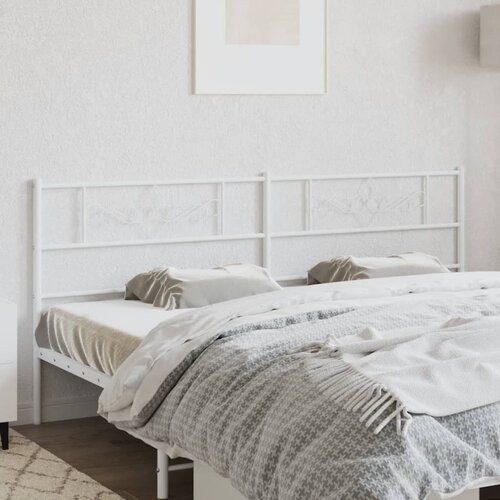  The Living Store Kovinsko vzglavje belo 193 cm - Vzglavje, (21448545) Cene