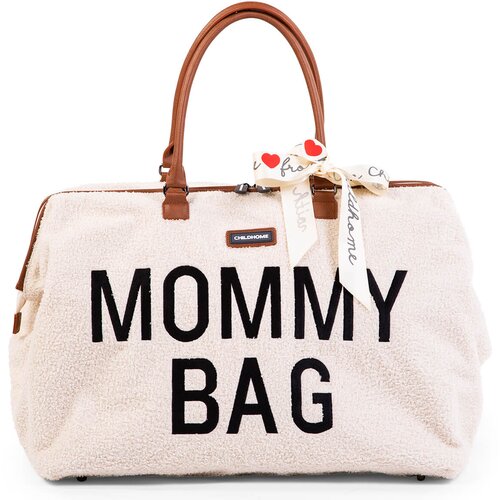 Childhome torba mommy bag teddy off white Slike