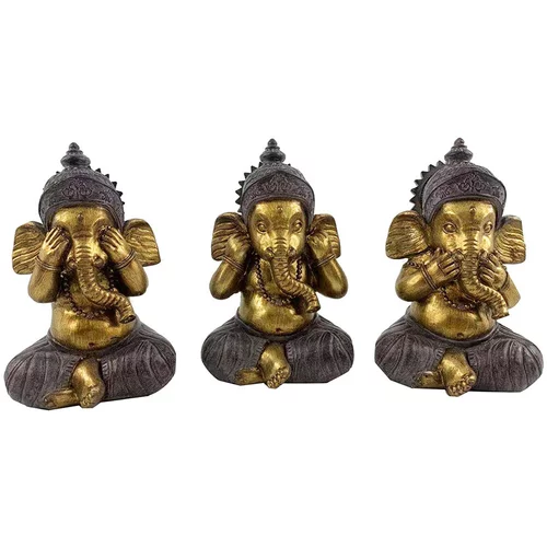 Signes Grimalt Kipci in figurice Slika Ganesha 3 Enote Pozlačena