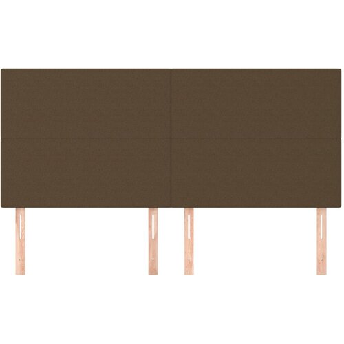  Uzglavlje tamnosmeđe 200x5x118/128 cm tkanina Slike