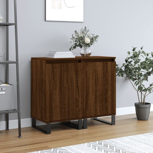 VidaXL Komode 2 kom smeđa boja hrasta 40x35x70 cm konstruirano drvo Slike