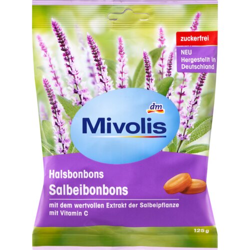 Mivolis Tvrde bombone ukusa žalfije sa zaslađivačima i vitaminom C 125 g Cene