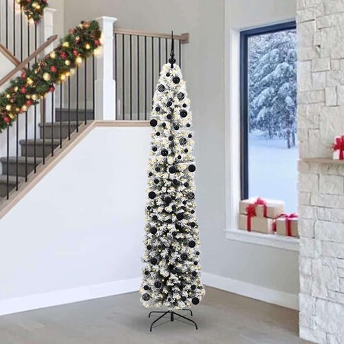 vidaXL Umestno božično drevo Zelena 240 cm PVC in Jeklo in Plastika Cene