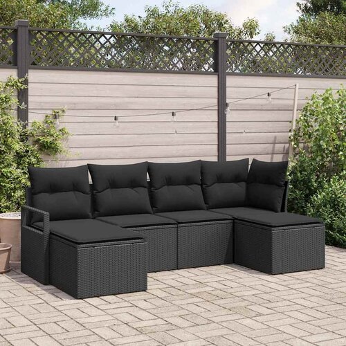  Set sofe 6 kom. Crna poliratan 230 x 117 x 85 cm Cijene