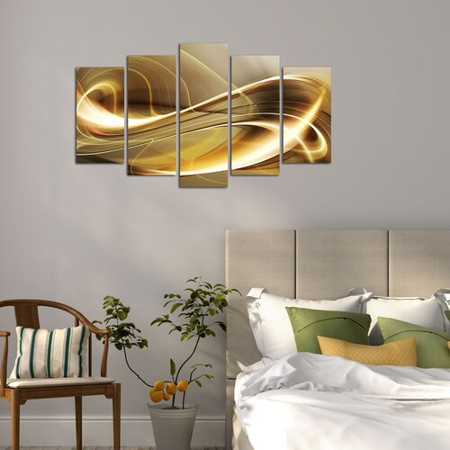 Wallity 5ABSMDF-62 multicolor decorative mdf painting (5 pieces) Cene