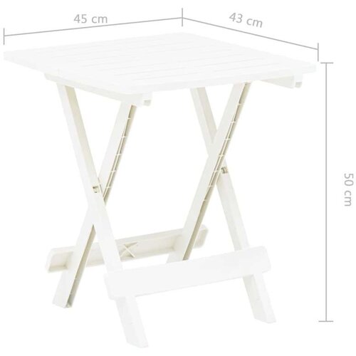  vrtni stol bijeli 45 x 43 x 50 cm plastični Slike