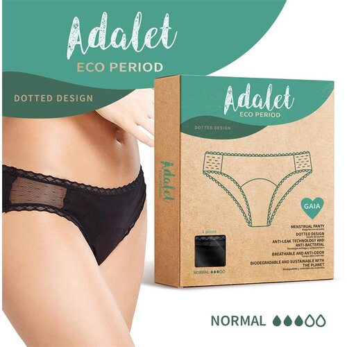Adalet Eco Period Gaia Menstrual Panty Normal Black XXL Slike