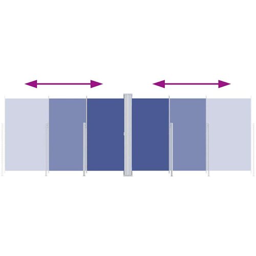 VidaXL Uvlačiva bočna tenda plava 200 x 600 cm Slike