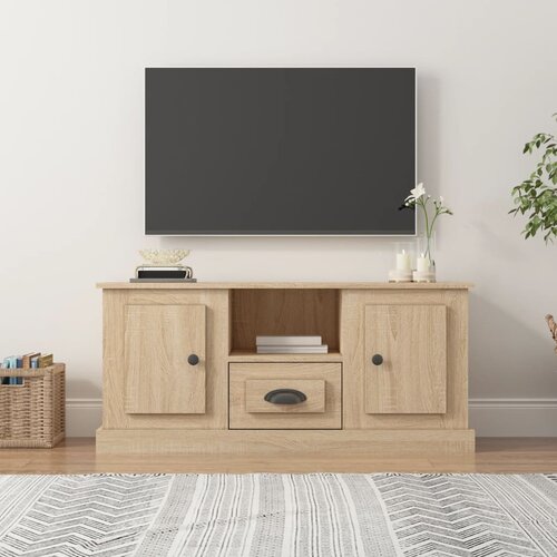 VidaXL TV omarica sonoma hrast 100x35,5x45 cm inženirski les Slike